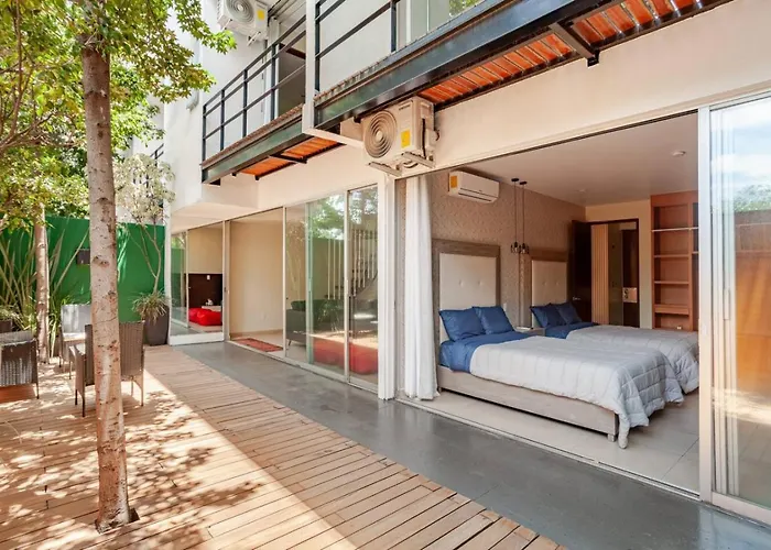 Escapate A Un Duplex Exclusivo Con Vino Y Terraza Apartment Mexico City
