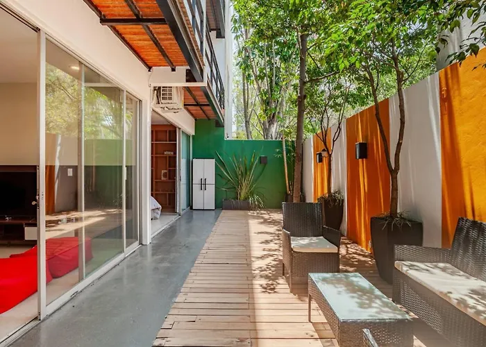 Escapate A Un Duplex Exclusivo Con Vino Y Terraza Mexico City